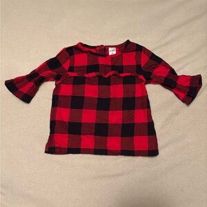 Carter's Red and Black Checkered Kids Blouse